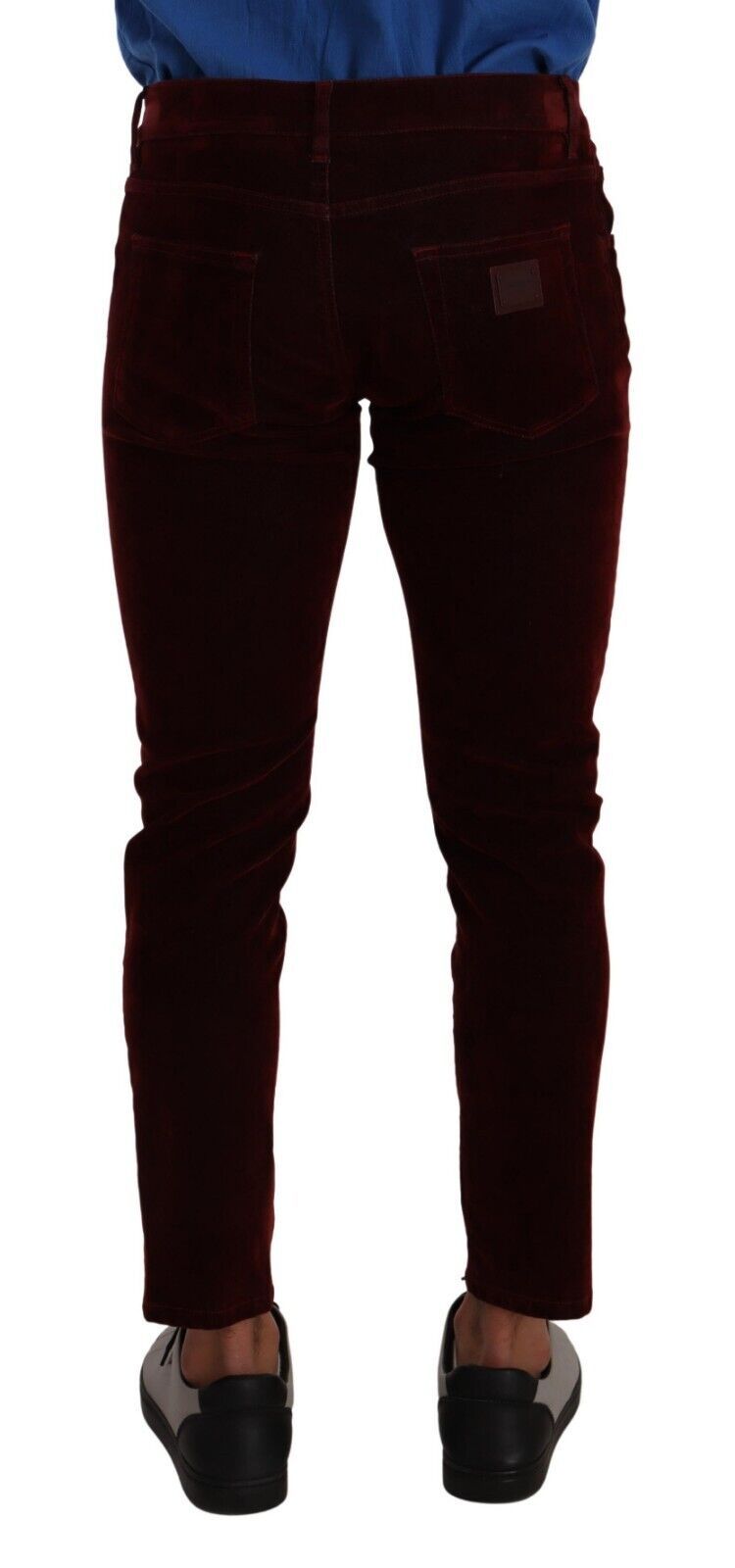 Dolce &amp; Gabbana Bordeaux Slim-Fit-Röhrenjeans