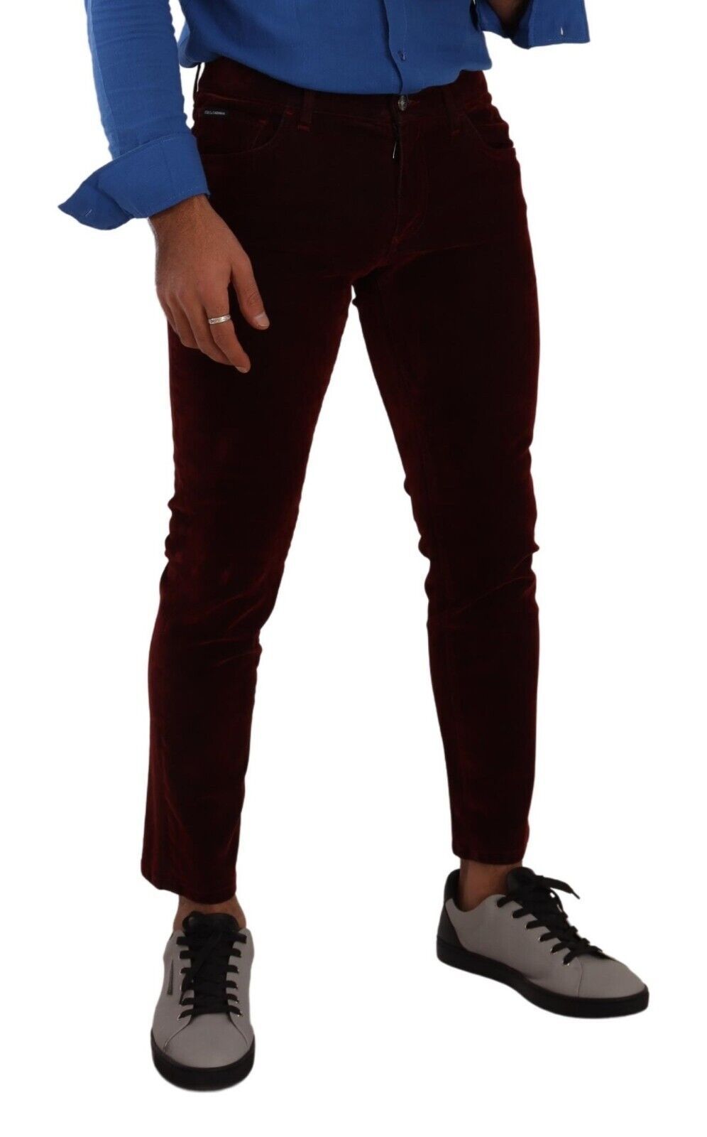 Dolce &amp; Gabbana Bordeaux Slim-Fit-Röhrenjeans