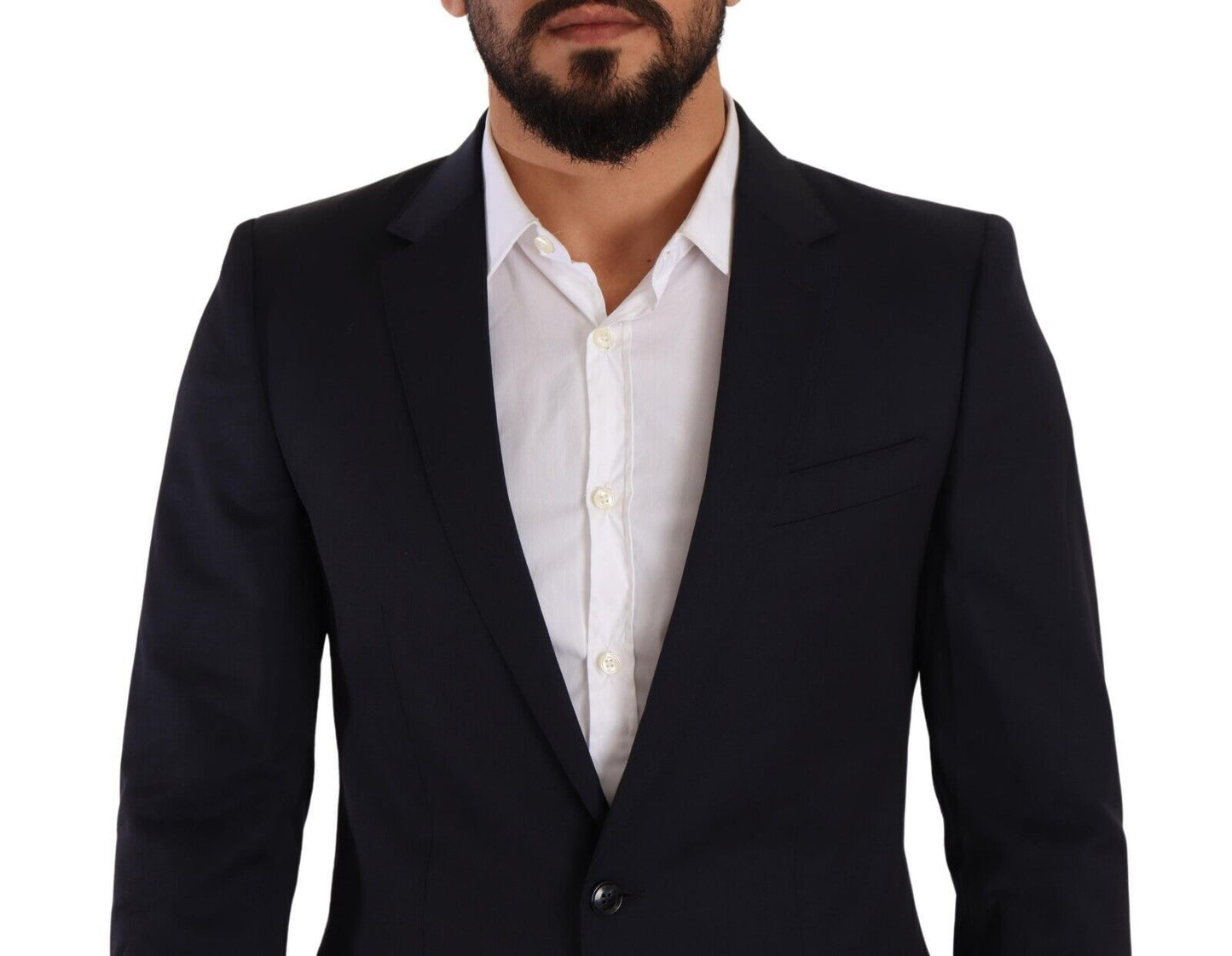 Dolce &amp; Gabbana Dark Blue Single Breasted Coat MARTINI Blazer