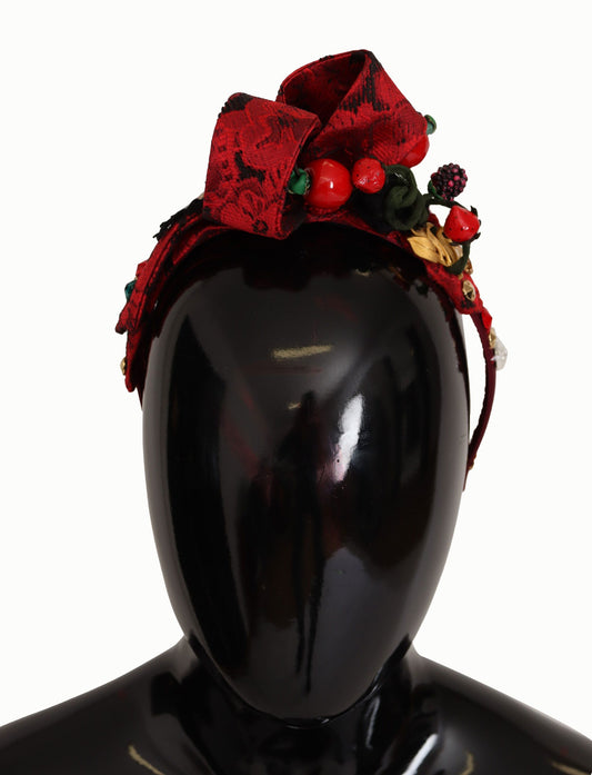 Dolce &amp; Gabbana Cherry Sicily verziertes rotes Diadem