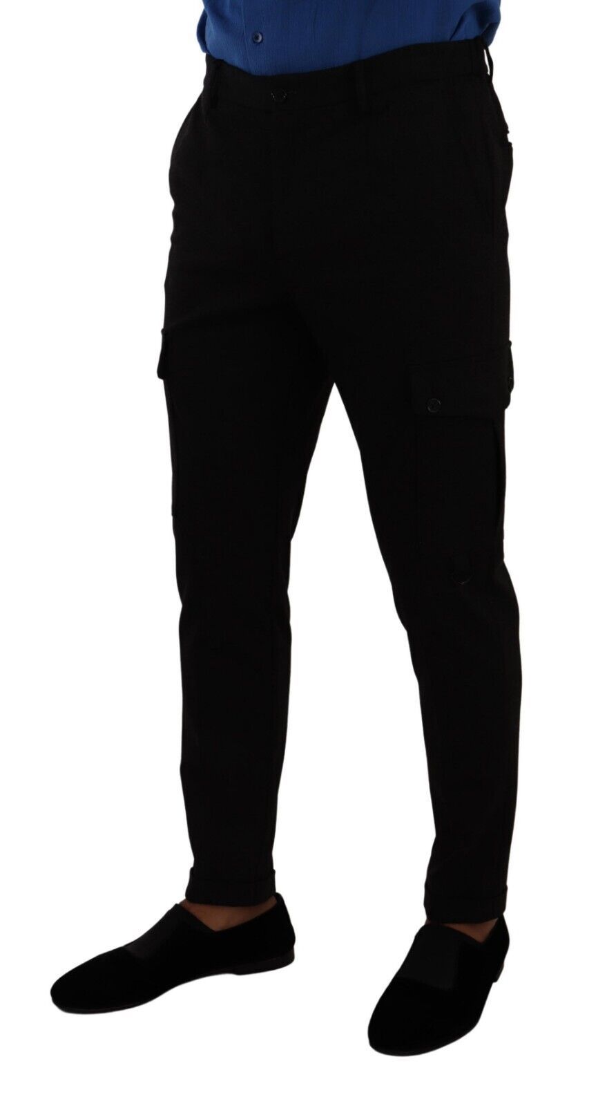 Dolce &amp; Gabbana Elegante schwarze Slim-Fit-Cargohose