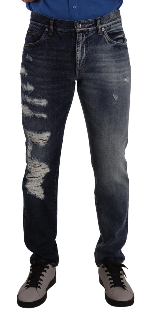 Dolce &amp; Gabbana Schicke, zerfetzte Denim-Jeans