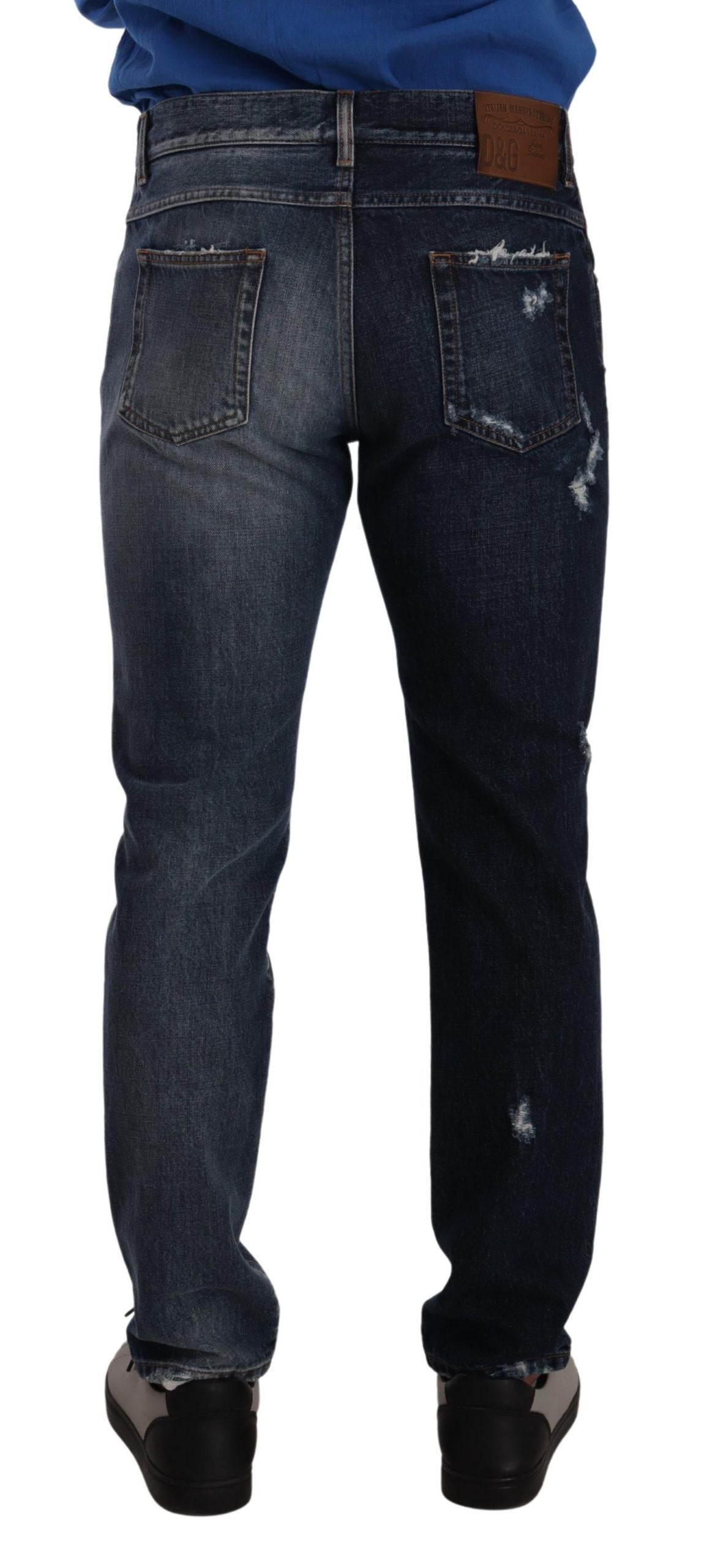 Dolce &amp; Gabbana Schicke, zerfetzte Denim-Jeans