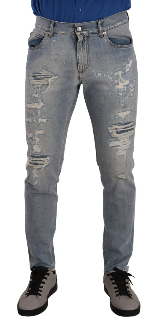 Dolce &amp; Gabbana Elegante hellblaue gerade Jeans