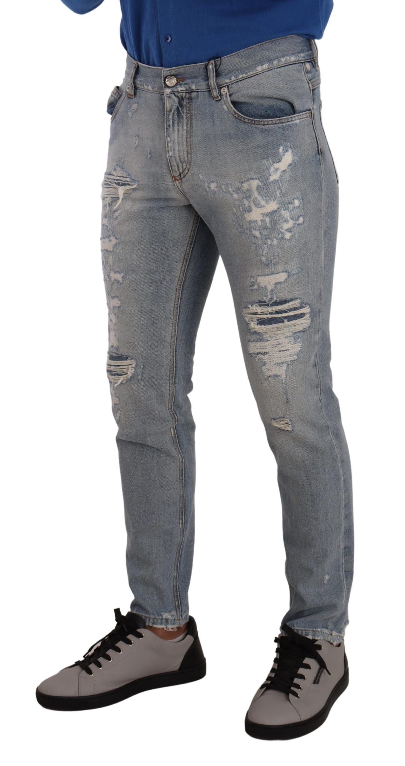 Dolce &amp; Gabbana Elegante hellblaue gerade Jeans