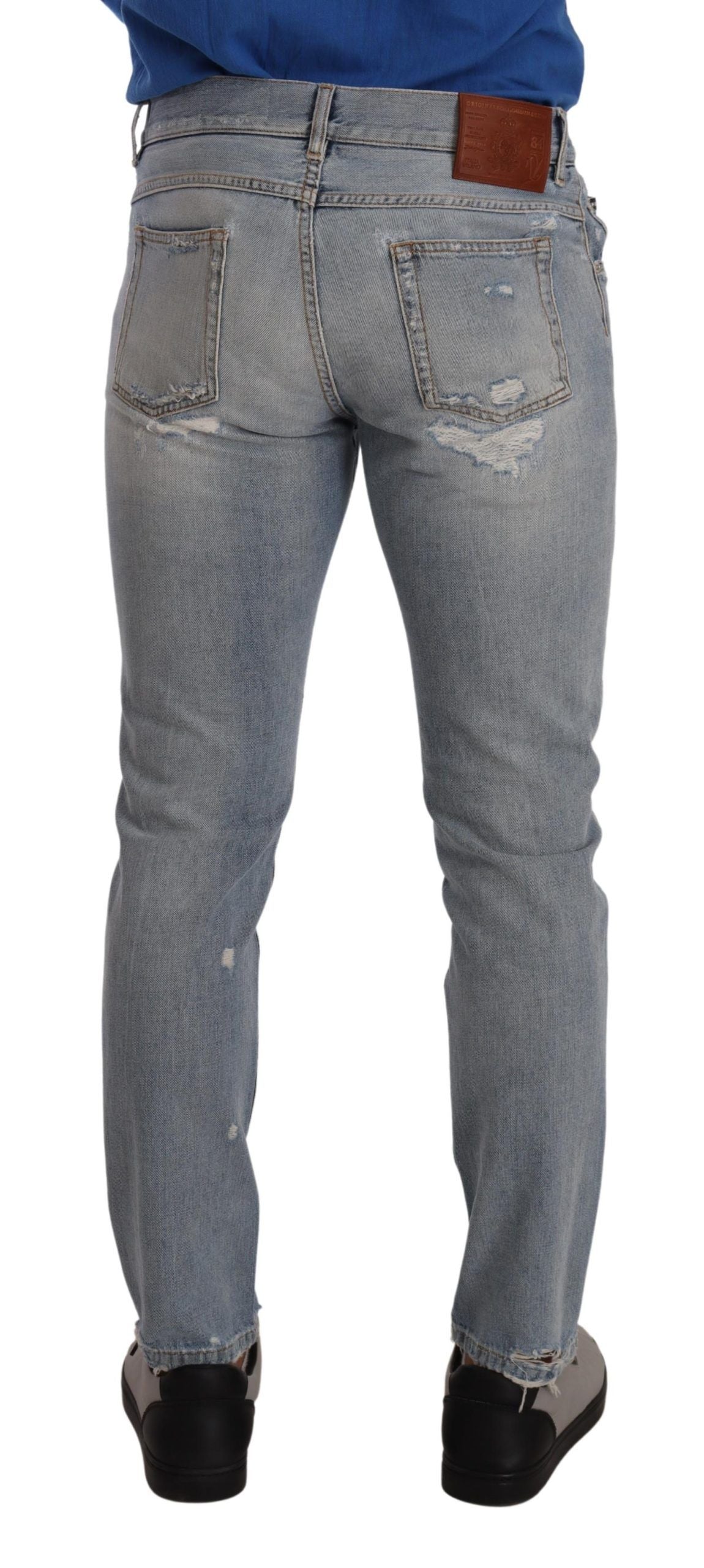 Dolce &amp; Gabbana Elegante hellblaue gerade Jeans