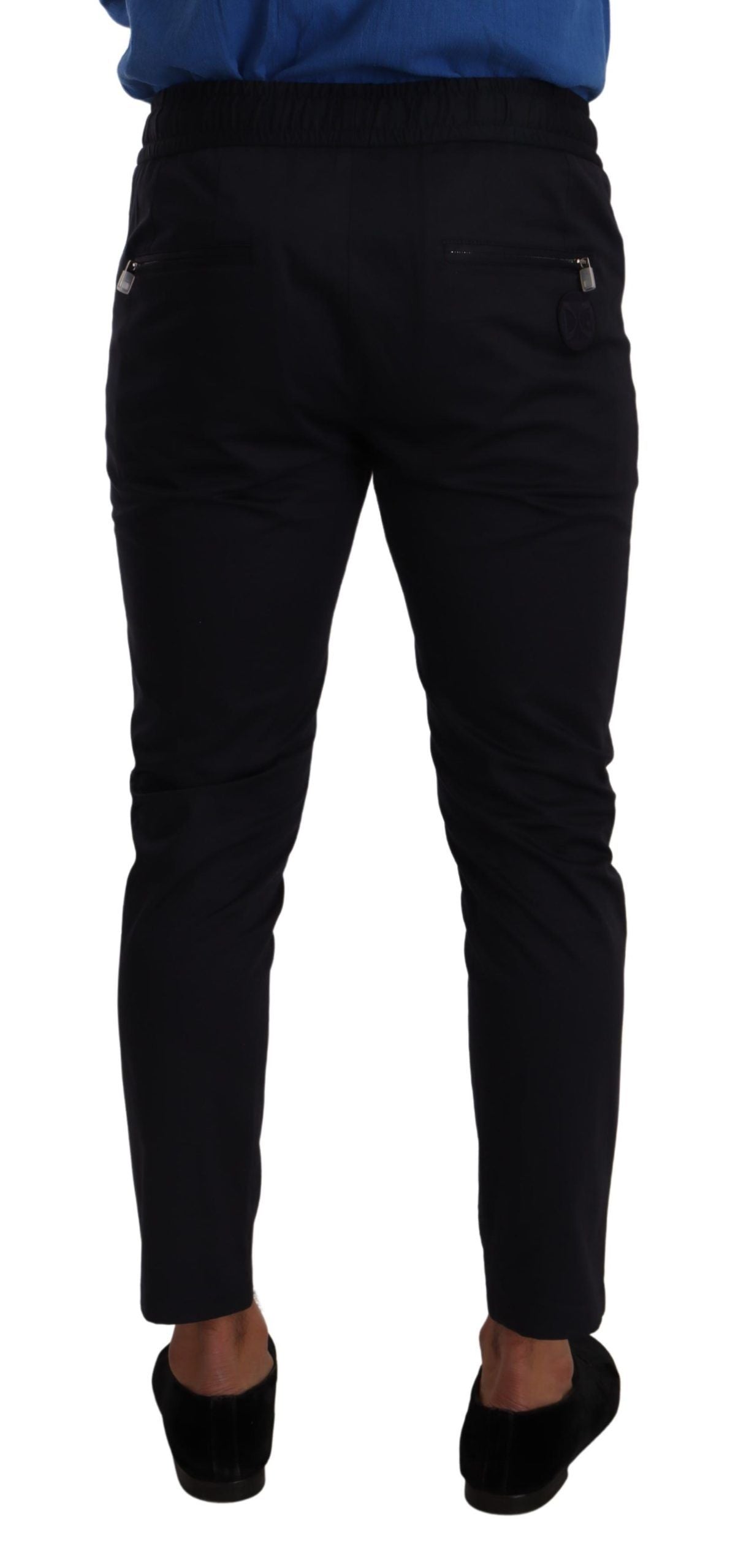 Dolce &amp; Gabbana Elegante dunkelblaue Skinny-Jogginghose