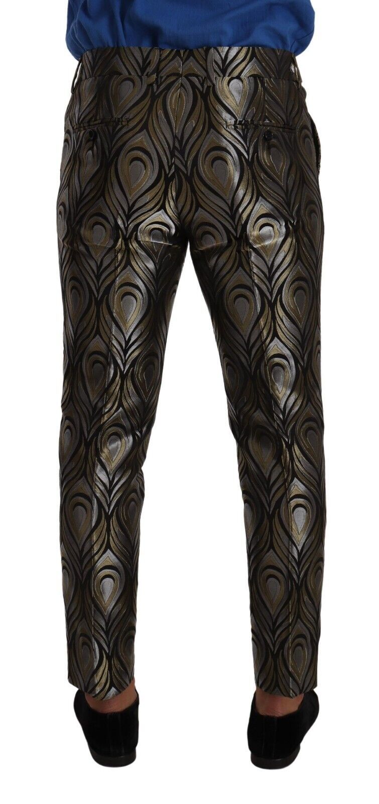 Dolce &amp; Gabbana – Elegante Slim-Fit-Kleiderhose in Metallic-Optik