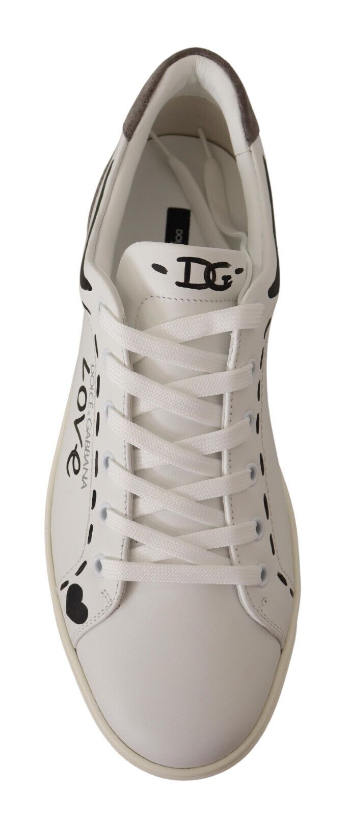 Dolce &amp; Gabbana Elegante Freizeit-Sneakers aus weißem Leder