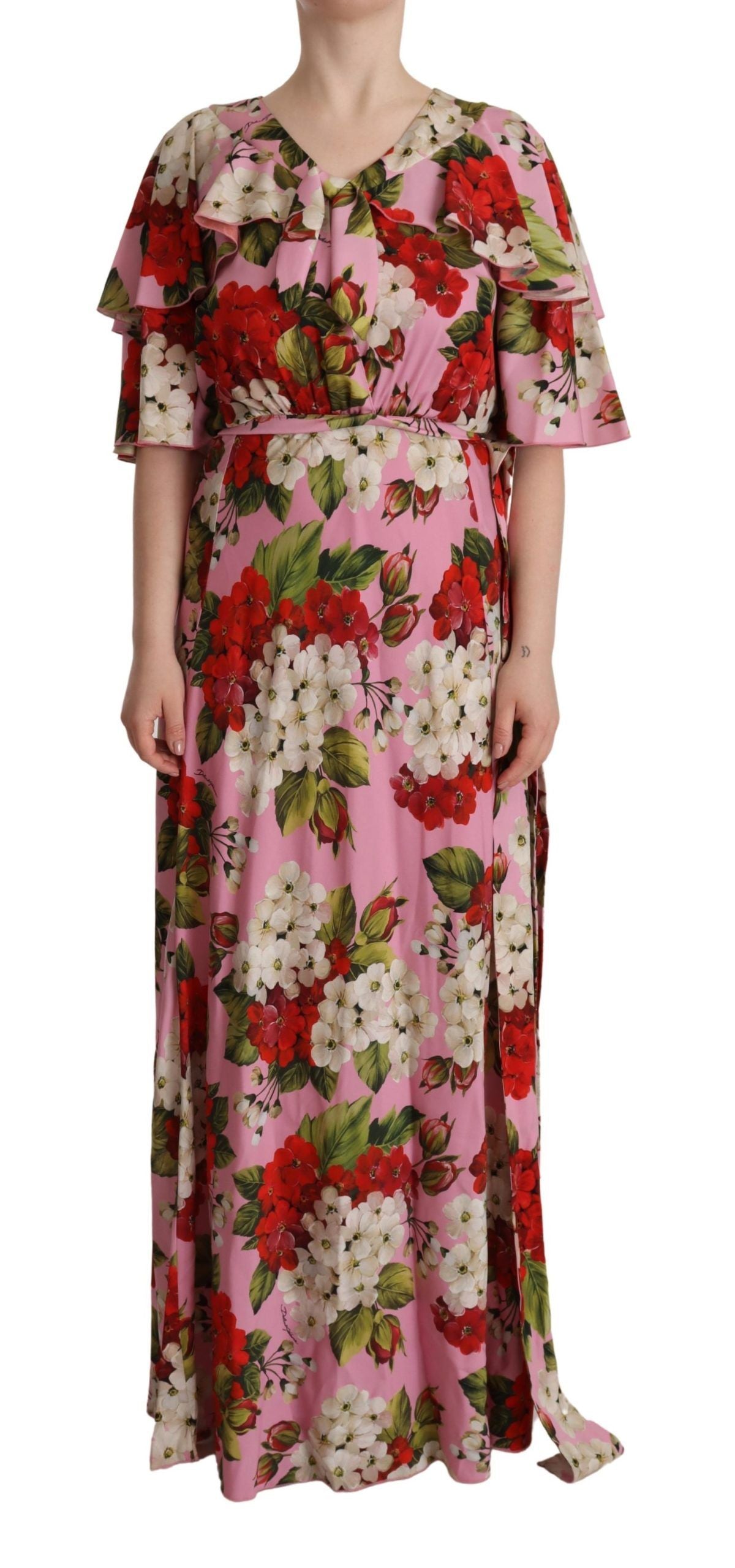 Dolce &amp; Gabbana Bezauberndes Blumen-Maxikleid aus Seide