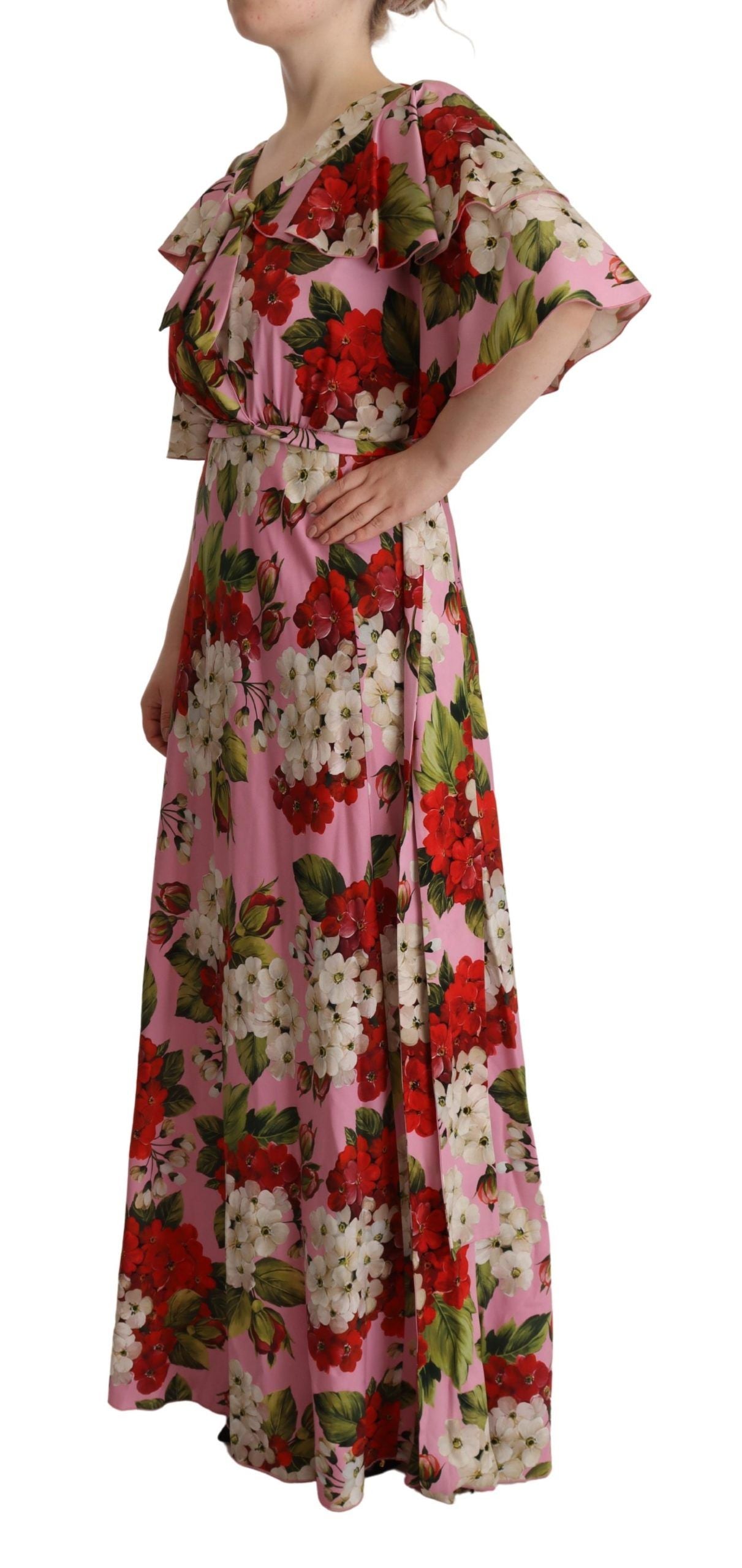 Dolce &amp; Gabbana Bezauberndes Blumen-Maxikleid aus Seide