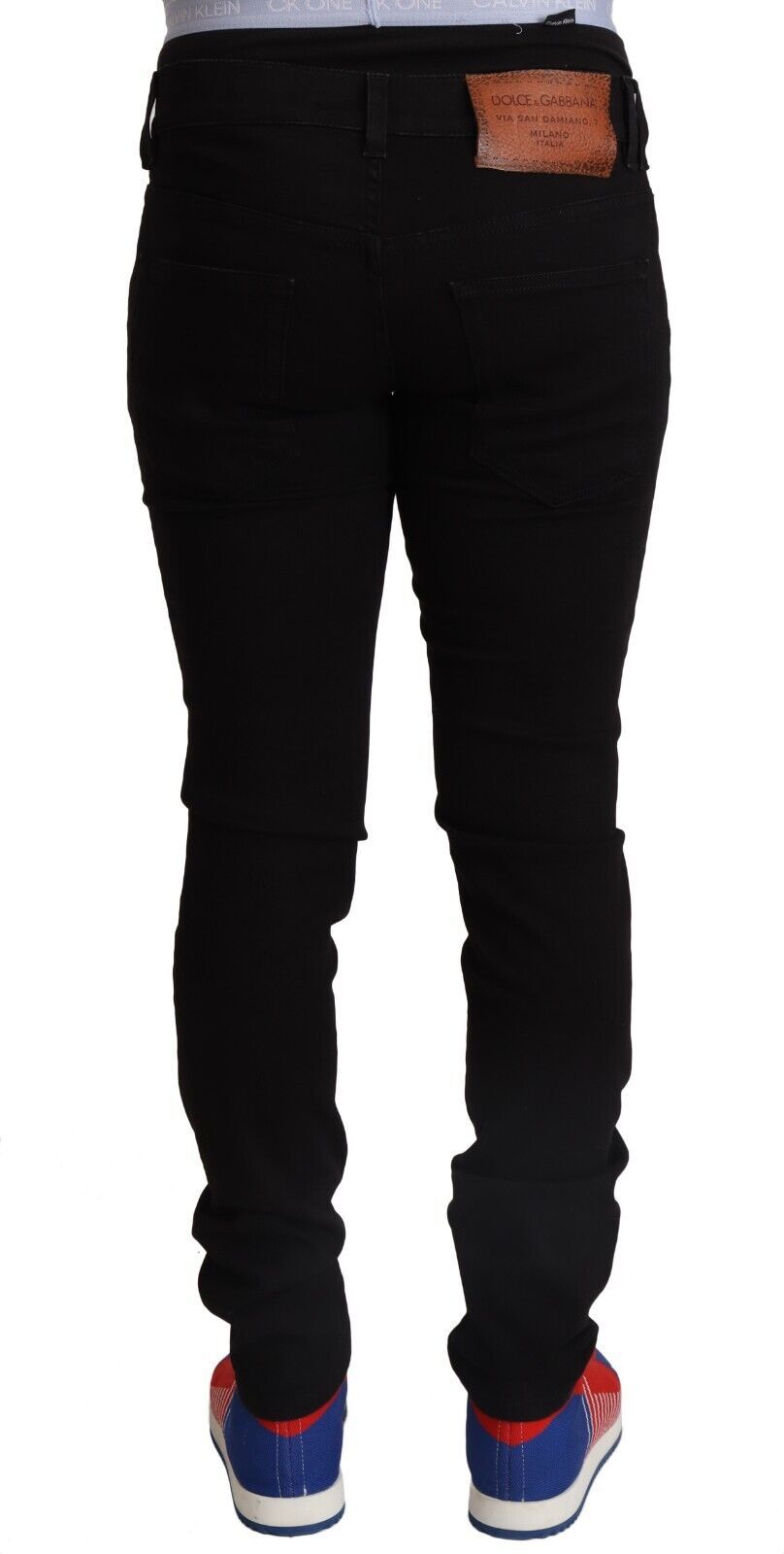 Dolce &amp; Gabbana – Elegante Slim-Fit-Jeans aus schwarzem Denim