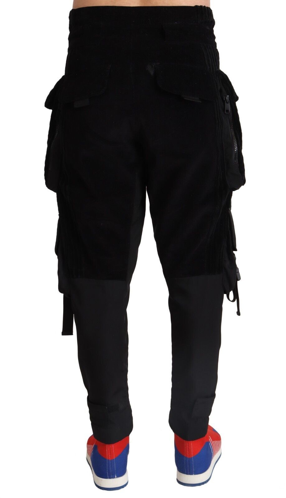 Dolce &amp; Gabbana Elegante schwarze Cargo-Cordhose