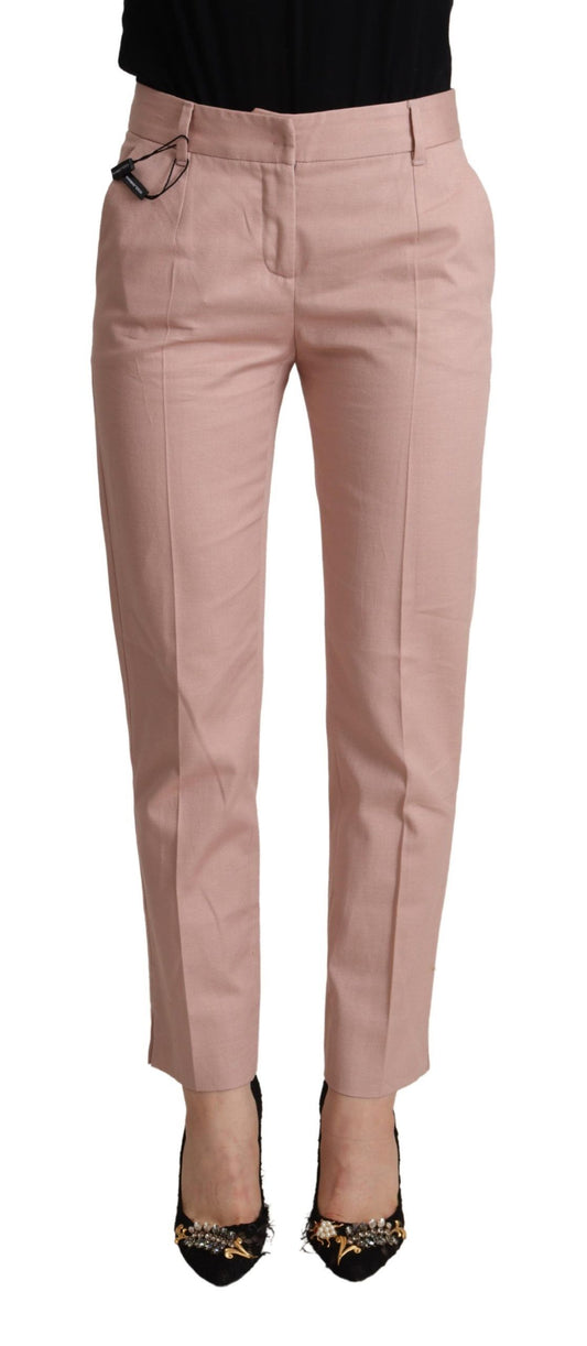 Pantaloni affusolati rosa eleganti di Dolce &amp; Gabbana per uno stile sofisticato