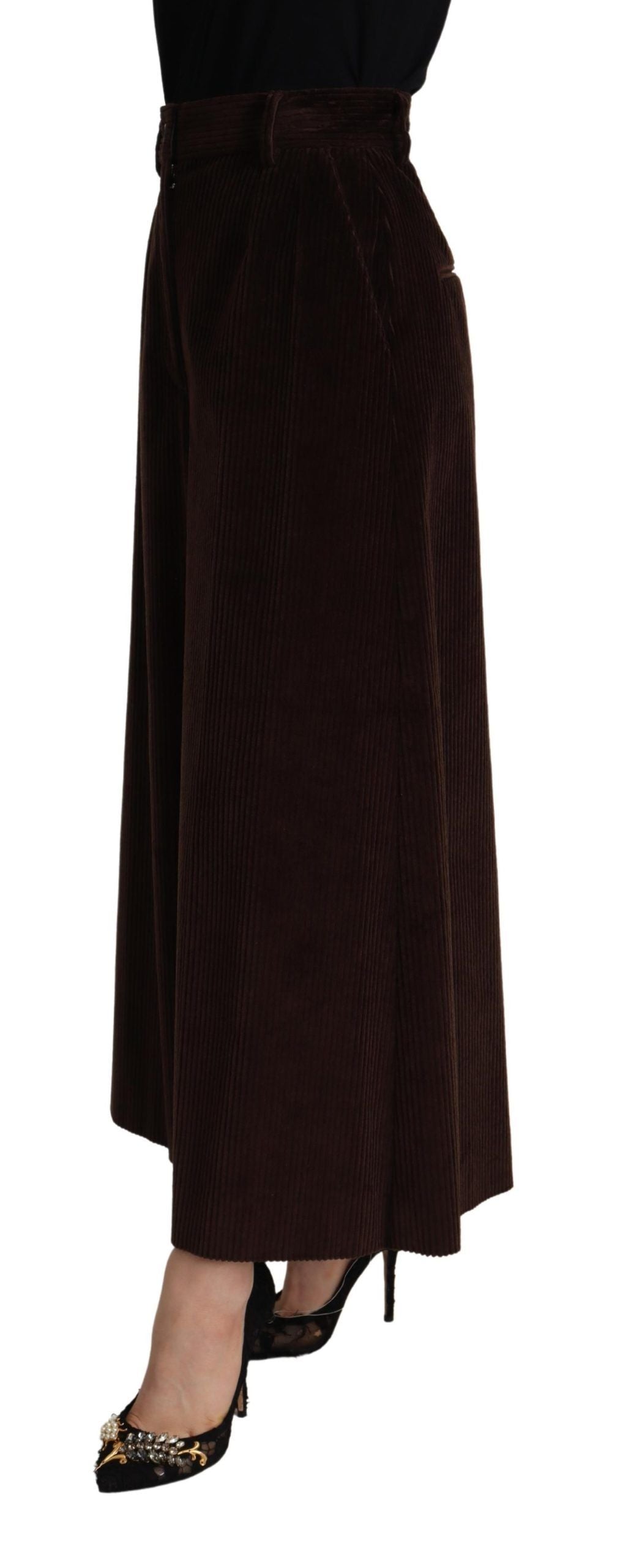 Dolce &amp; Gabbana Schicke Cordhose mit hohem Bund in Bordeaux