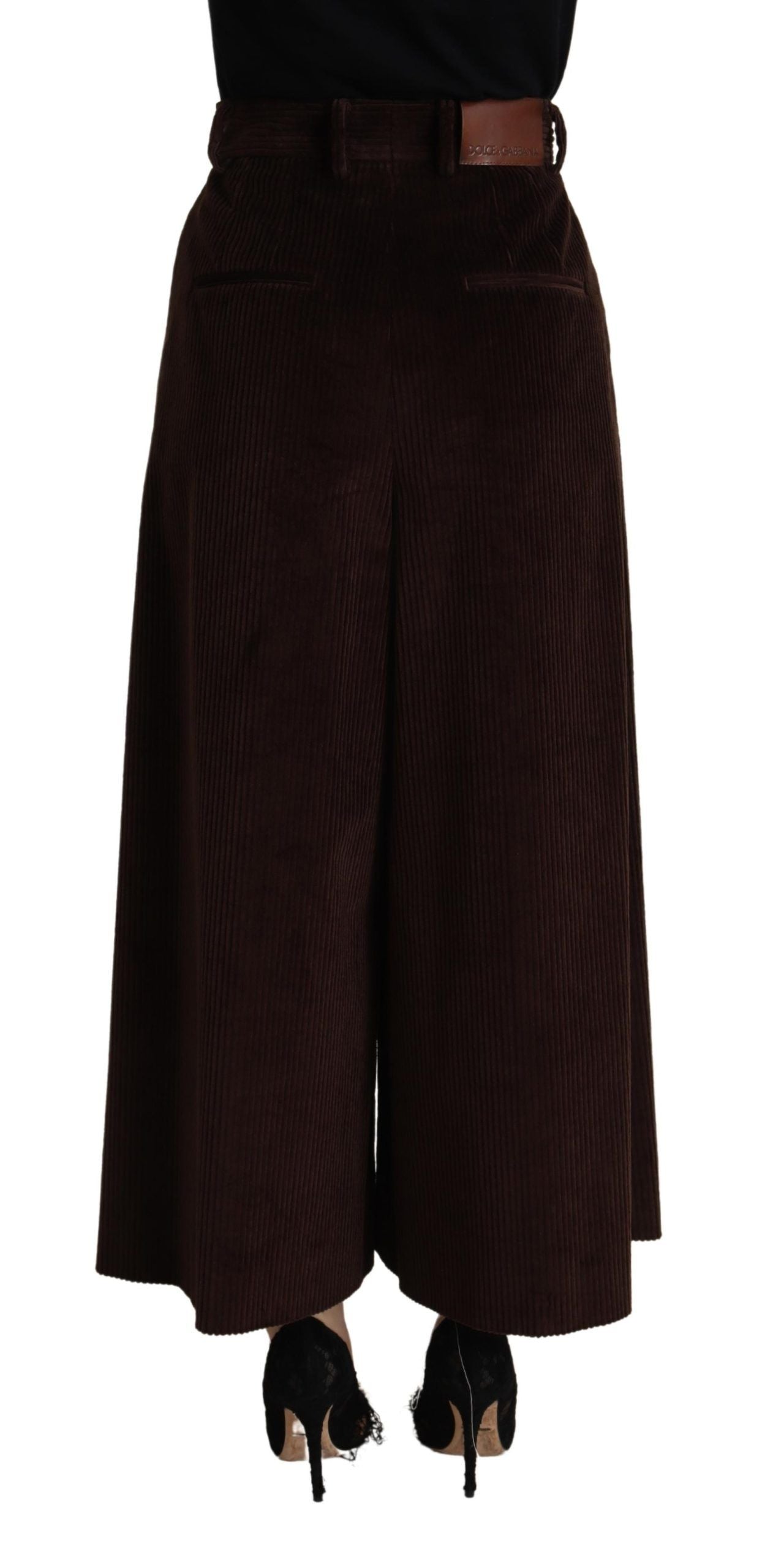 Dolce &amp; Gabbana Schicke Cordhose mit hohem Bund in Bordeaux