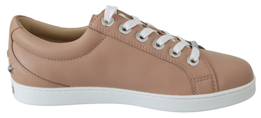 Jimmy Choo Sneakers aus puderrosa Nappaleder