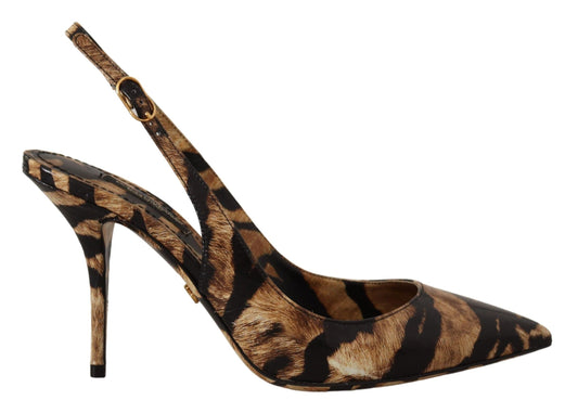 Dolce &amp; Gabbana Slingback-Pumps mit Tigermuster