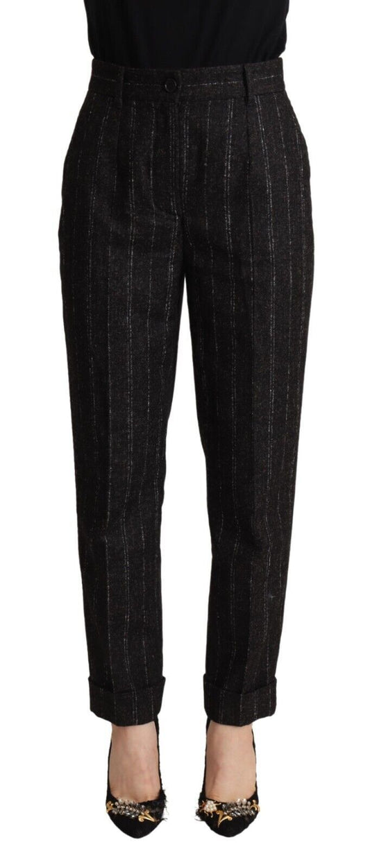 Pantaloni eleganti a righe a vita alta Dolce &amp; Gabbana