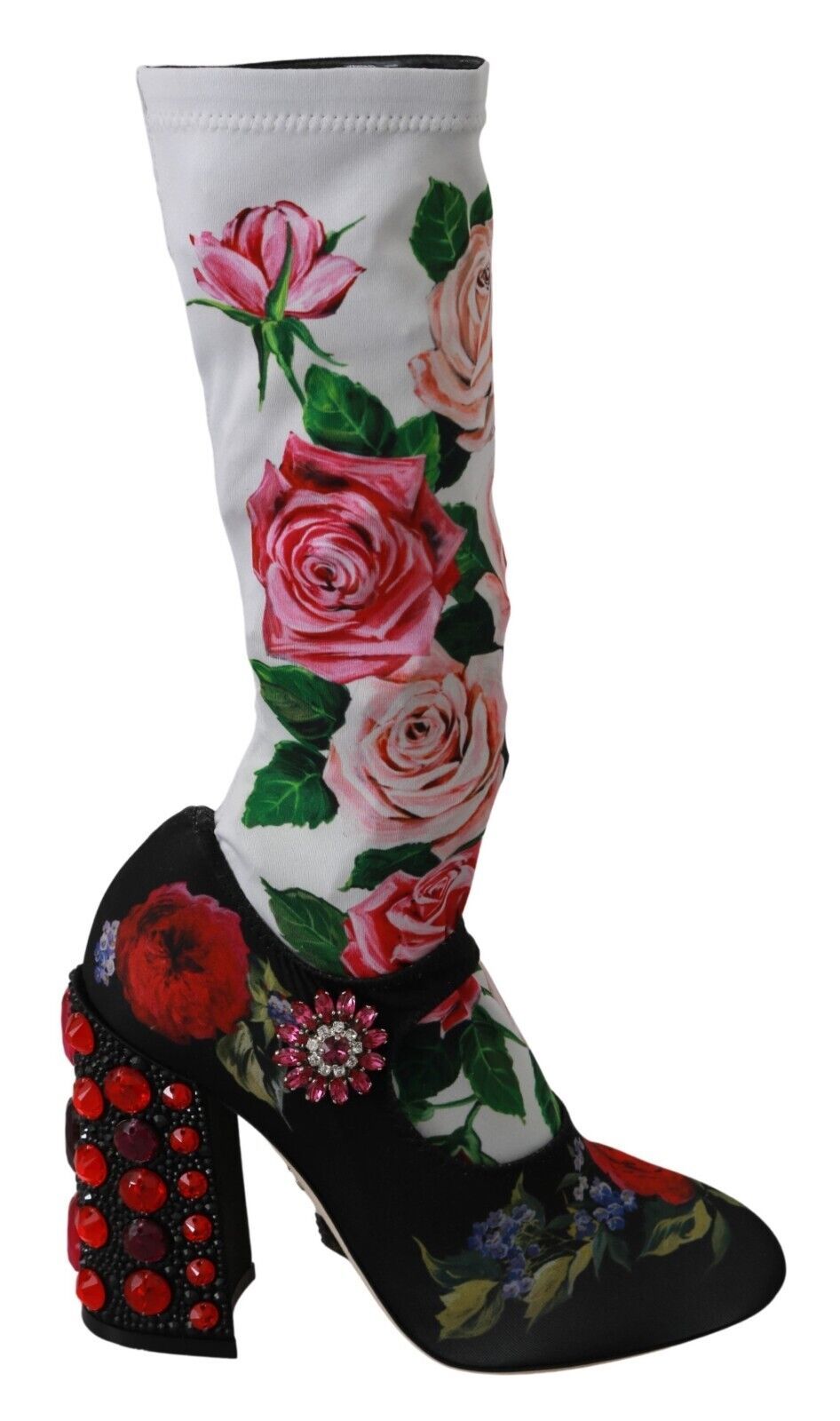 Dolce & Gabbana Floral Embellished Socks Boots