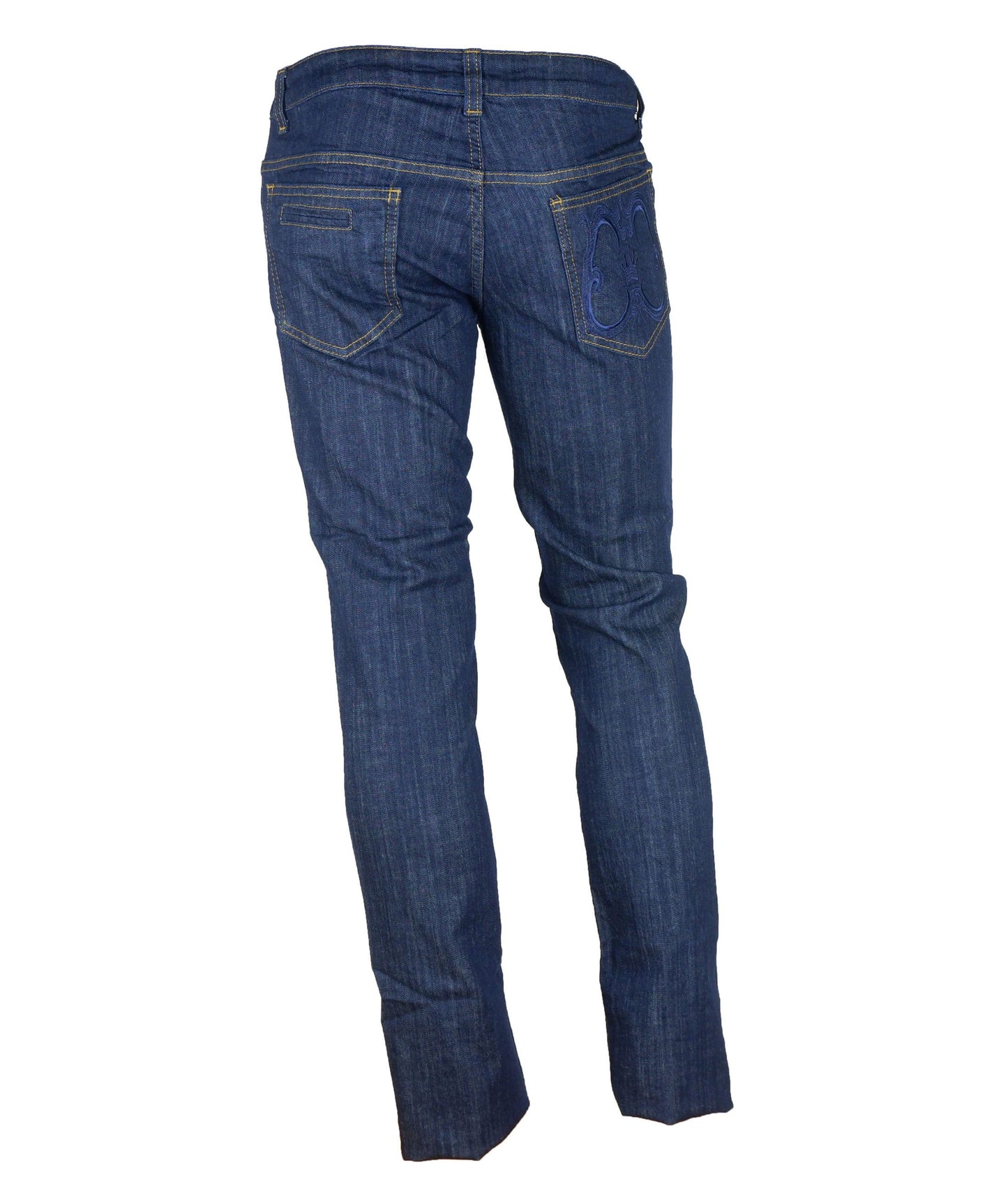 Cavalli Class elegante dunkelblaue Denim-Essentials