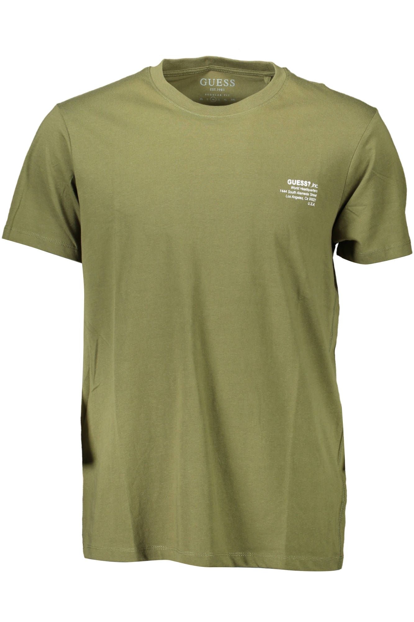 Guess Jeans Green Cotton Men T-Shirt