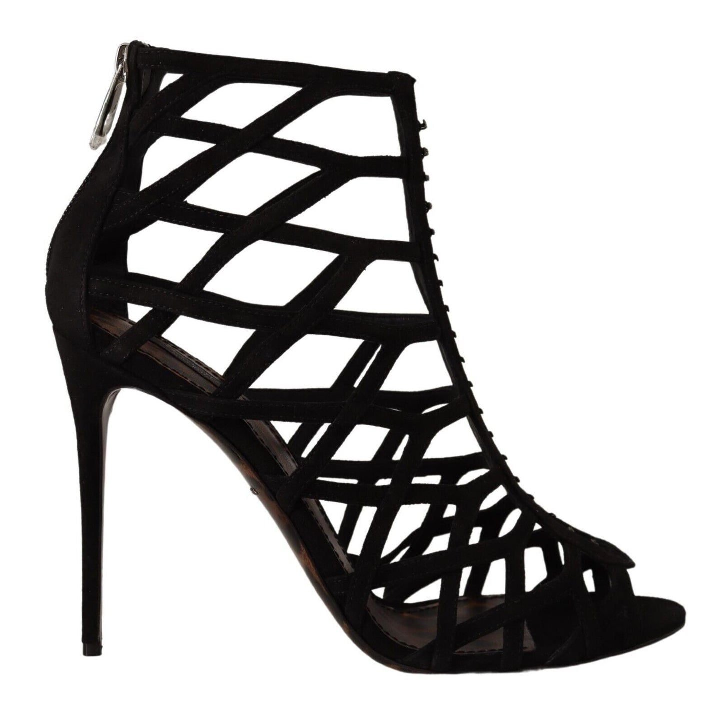 Dolce &amp; Gabbana Elegante schwarze Wildleder-Sandalen