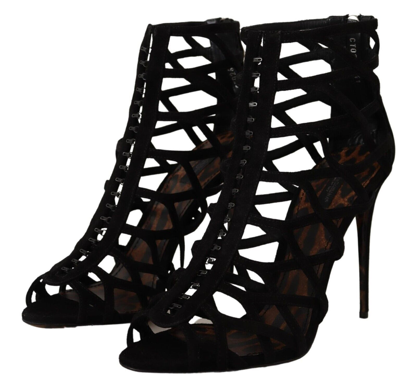 Dolce &amp; Gabbana Elegante schwarze Wildleder-Sandalen