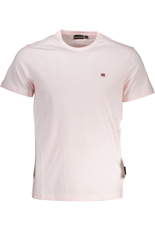 Napapijri Pink Cotton Men T-Shirt