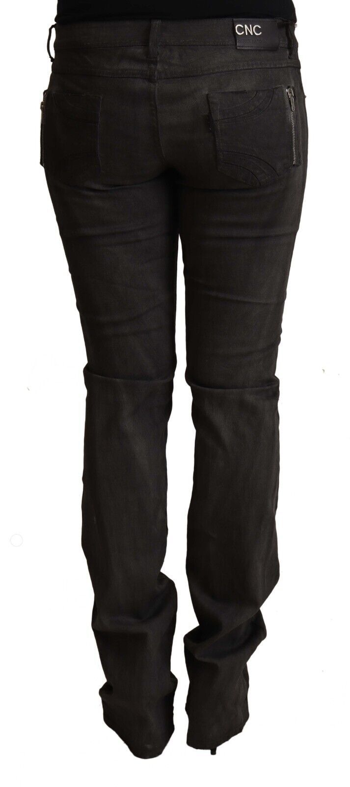 Elegante schwarze Skinny-Hose mit mittlerer Taille von Costume National