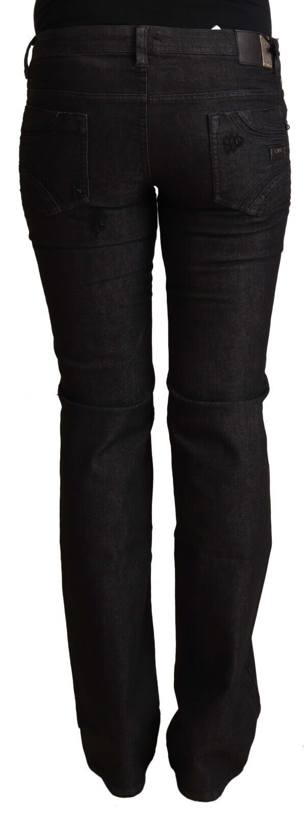 Skinny-Jeans aus schwarzem Denim mit niedriger Taille von Costume National