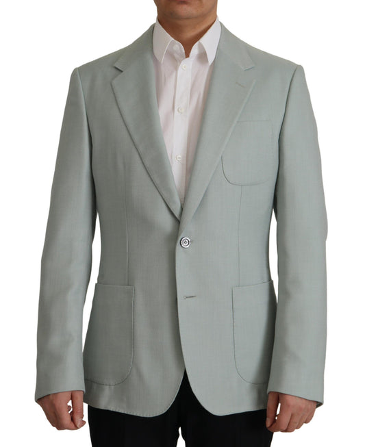 Dolce &amp; Gabbana Light Green Cashmere Silk Blazer