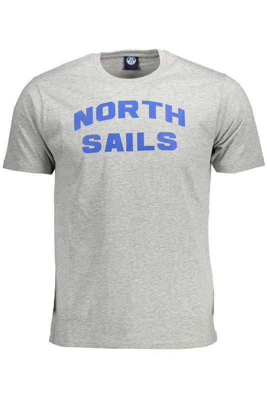 North Sails Gray Cotton Men T-Shirt