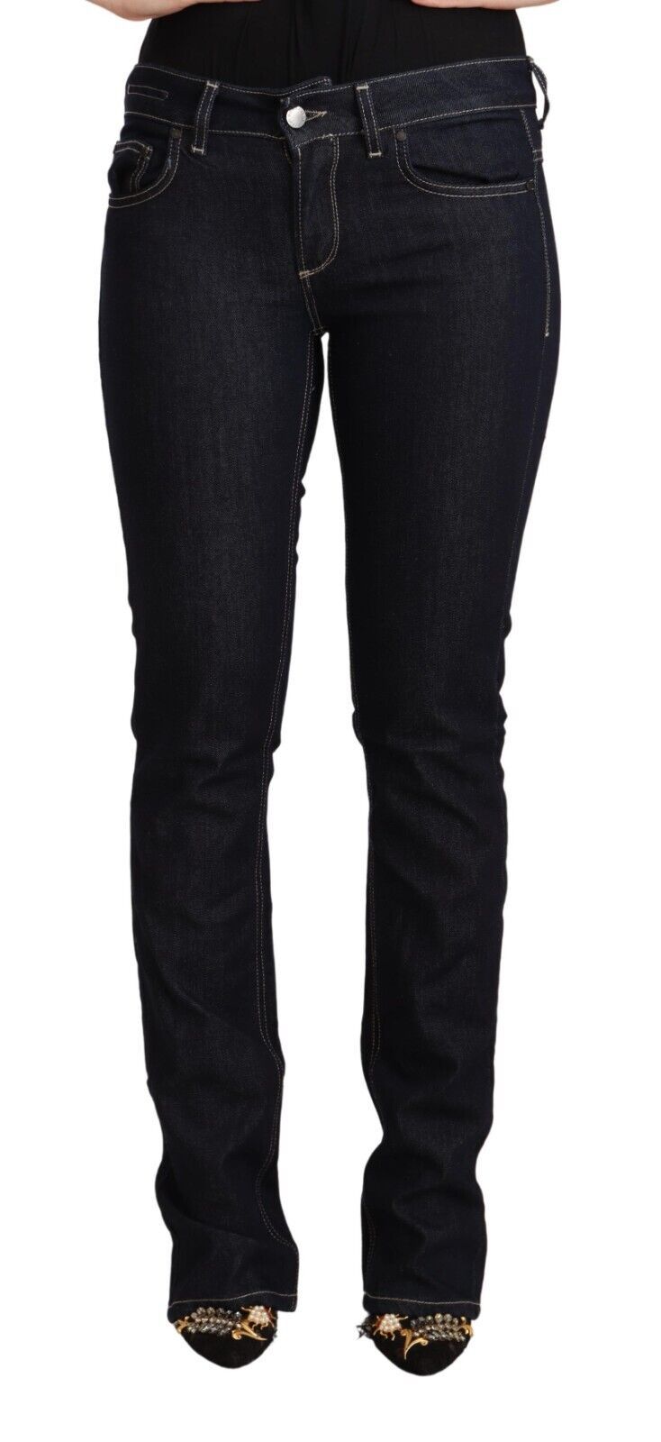 GF Ferre Chic Low Waist Skinny Jeans in zeitlosem Schwarz