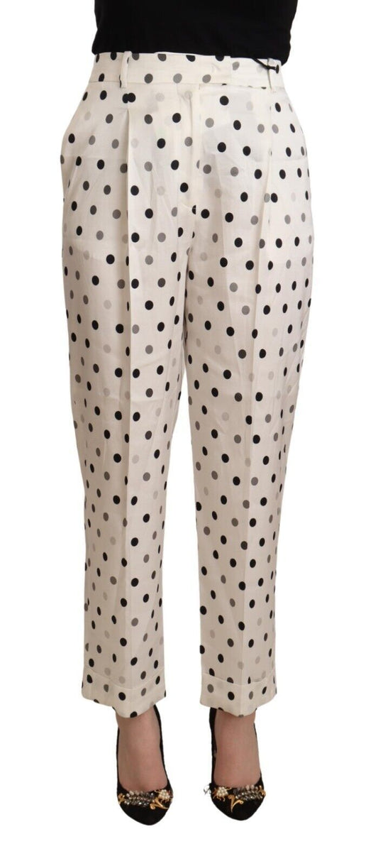 Pantaloni affusolati a vita alta con pois di Ermanno Scervino
