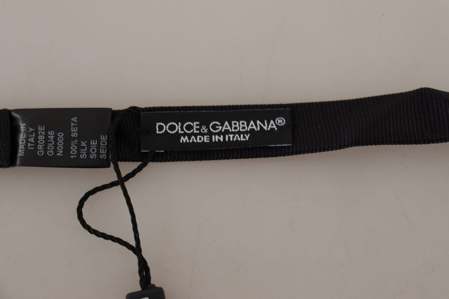 Dolce &amp; Gabbana Elegante Fliege aus schwarzer Seide