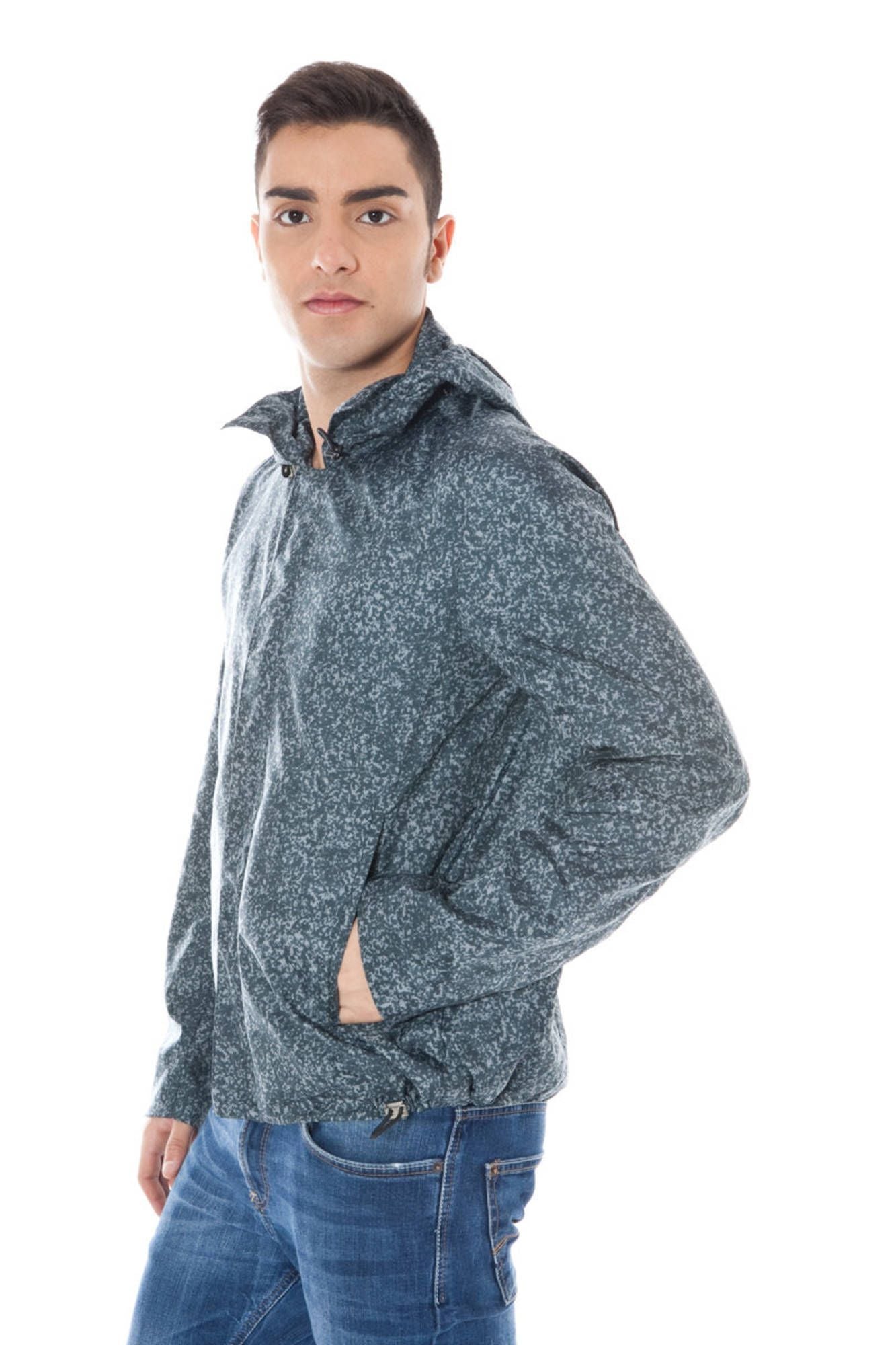 Calvin Klein Gray Polyamide Men Jacket