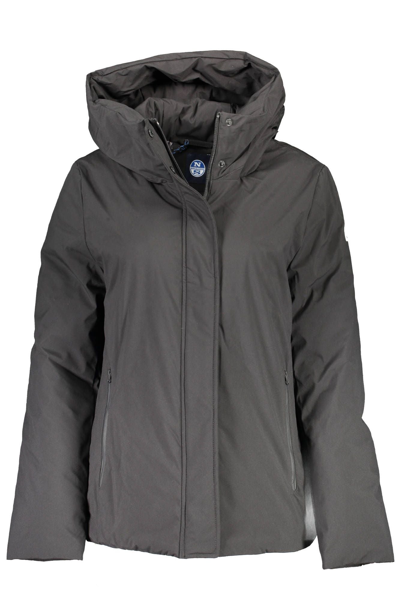 Schlanke schwarze Kapuzenjacke von North Sails mit schicker Applikation