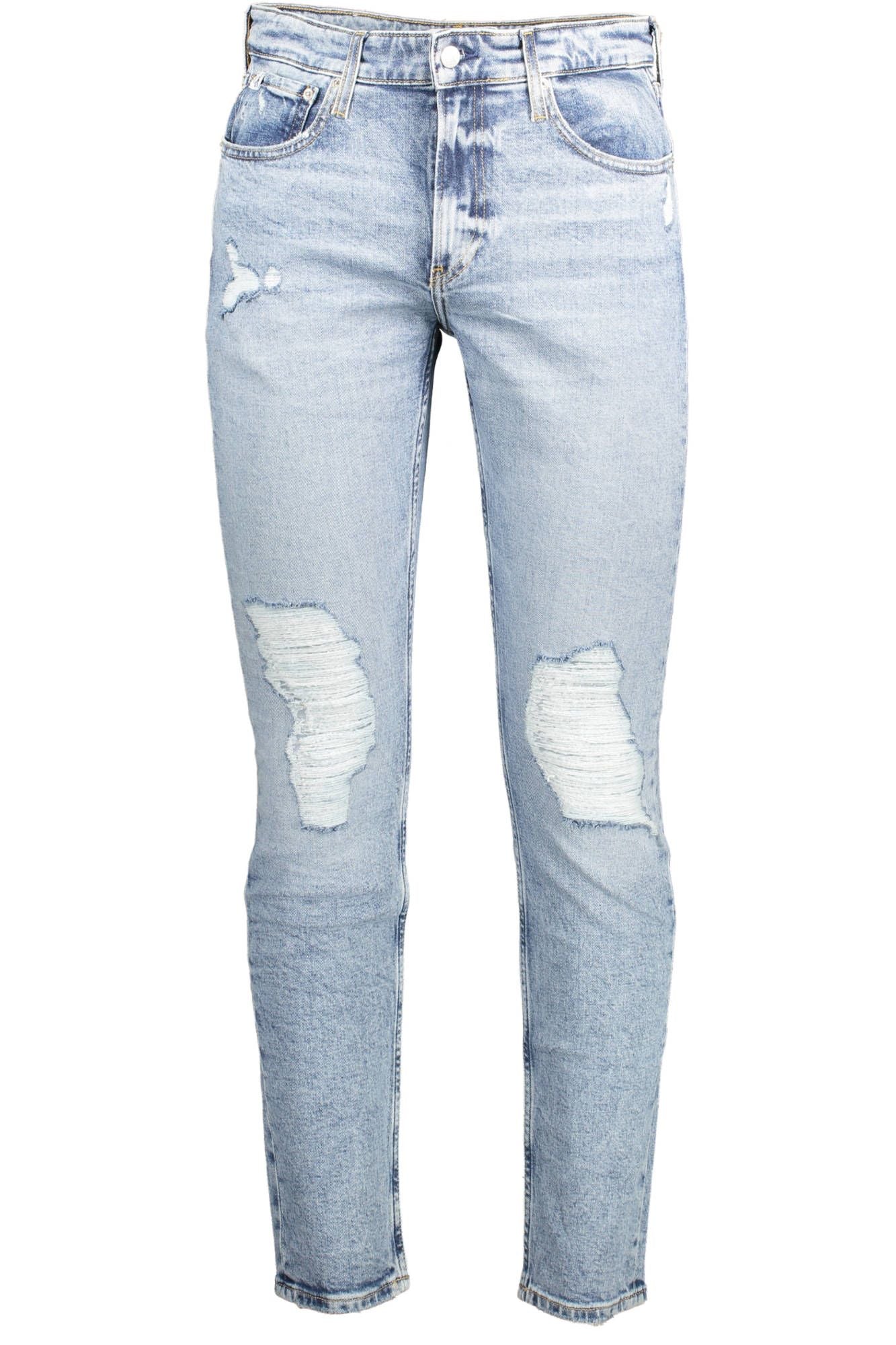 Calvin Klein Light Blue Cotton Men Jeans