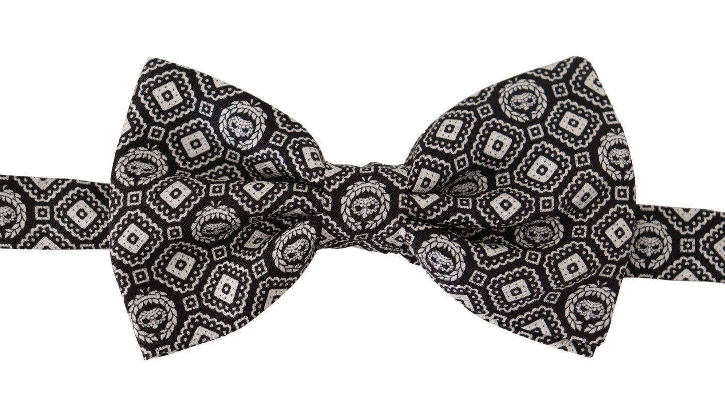 Dolce & Gabbana Elegant Silk Black Bow Tie