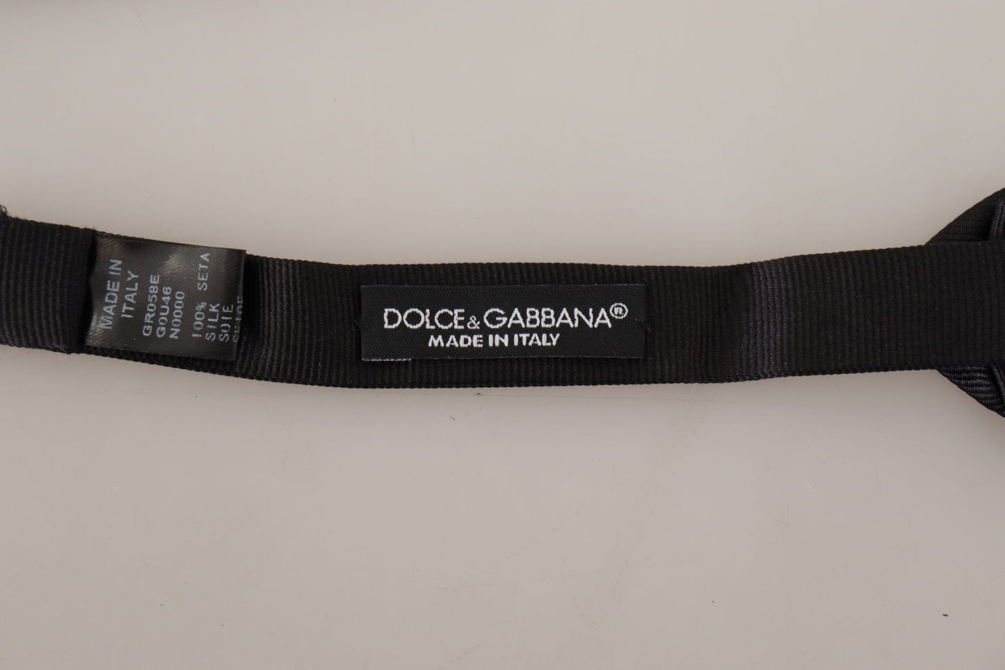 Dolce &amp; Gabbana Elegante Fliege aus schwarzer Seide