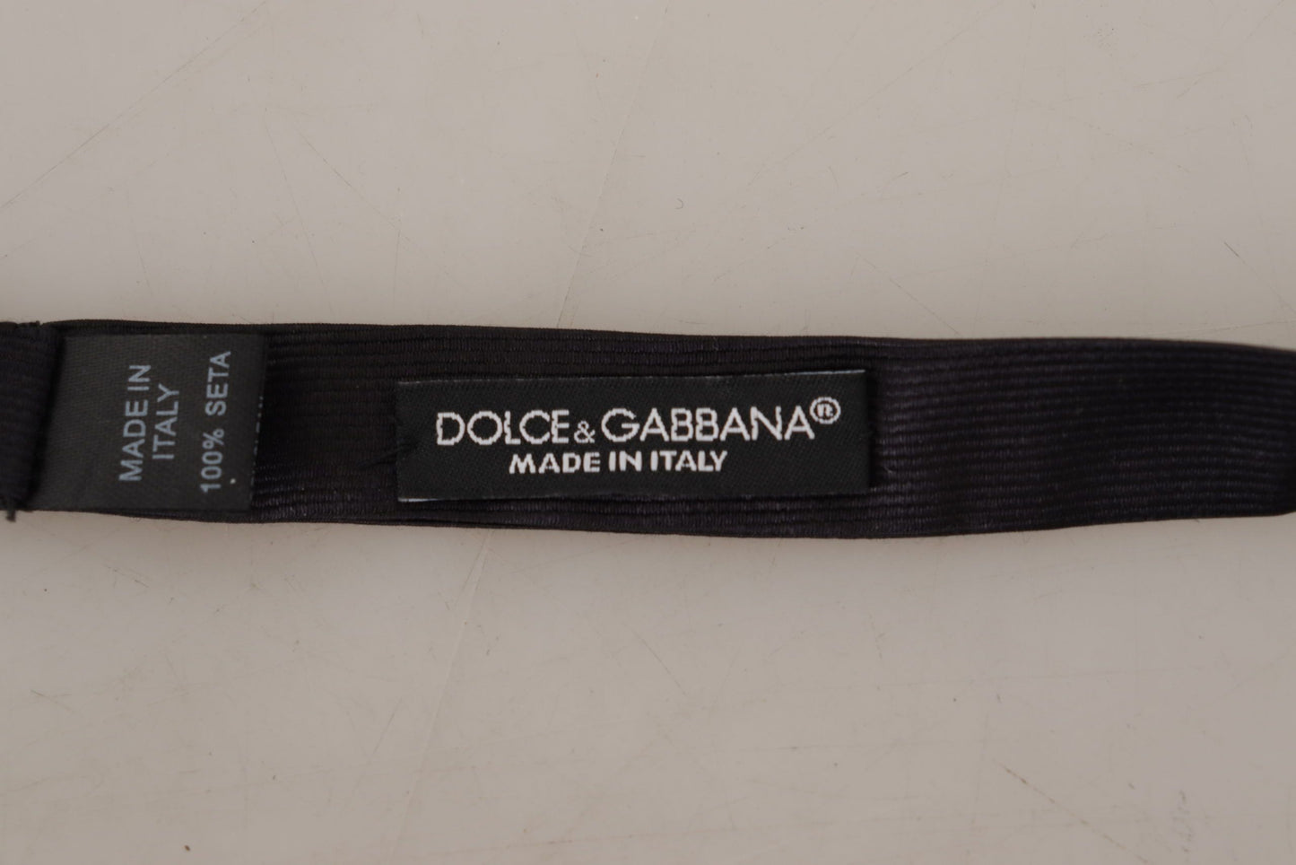 Dolce &amp; Gabbana Elegante schwarze Fliege aus Seide