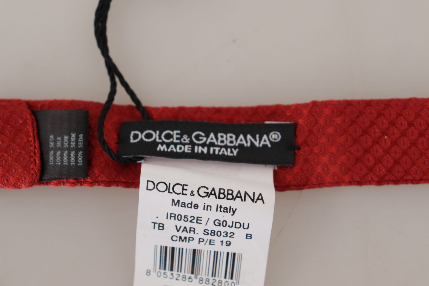 Dolce &amp; Gabbana Elegante Fliege aus roter Seide