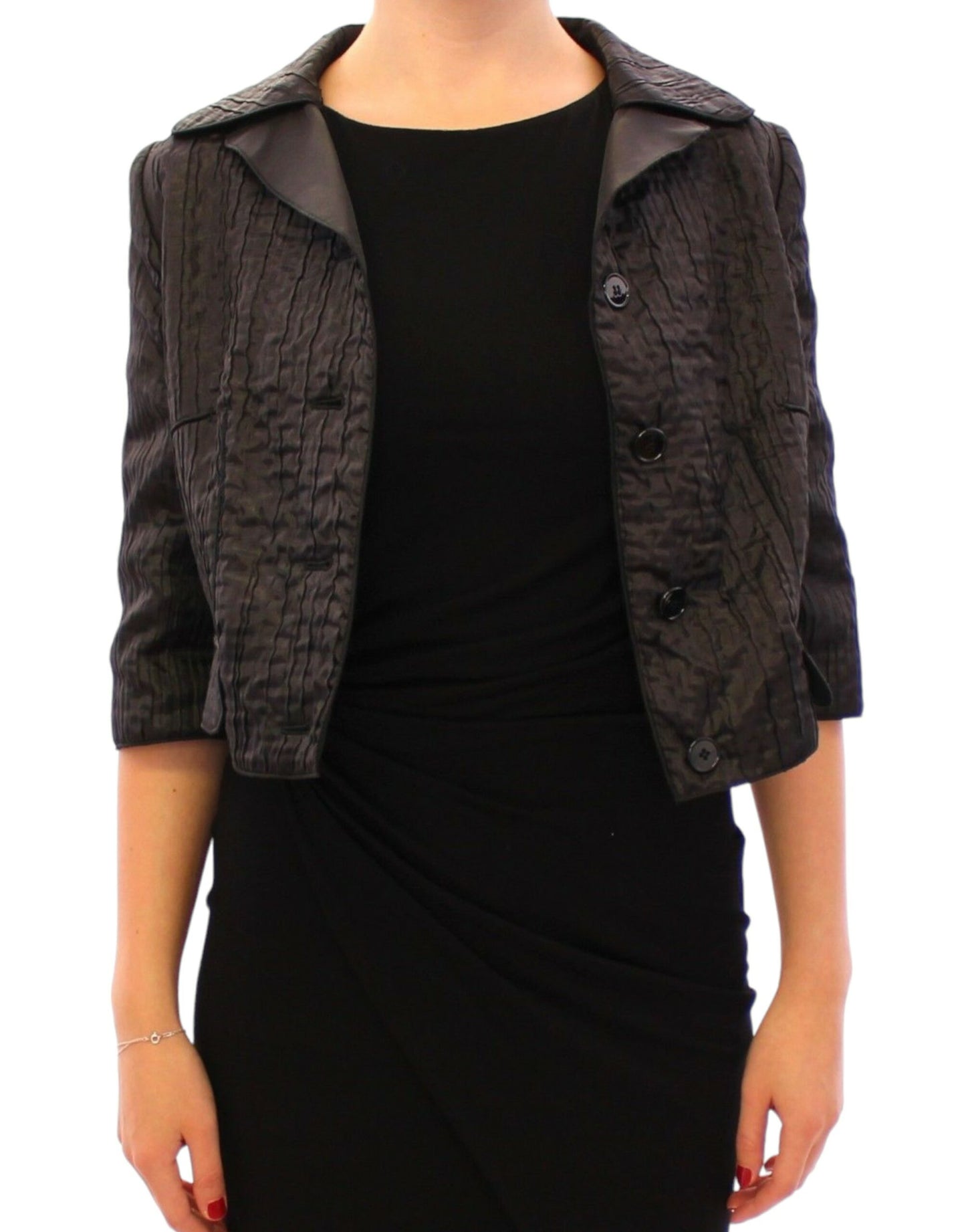 Dolce &amp; Gabbana Black Short Bolero Shrug Jacket Coat