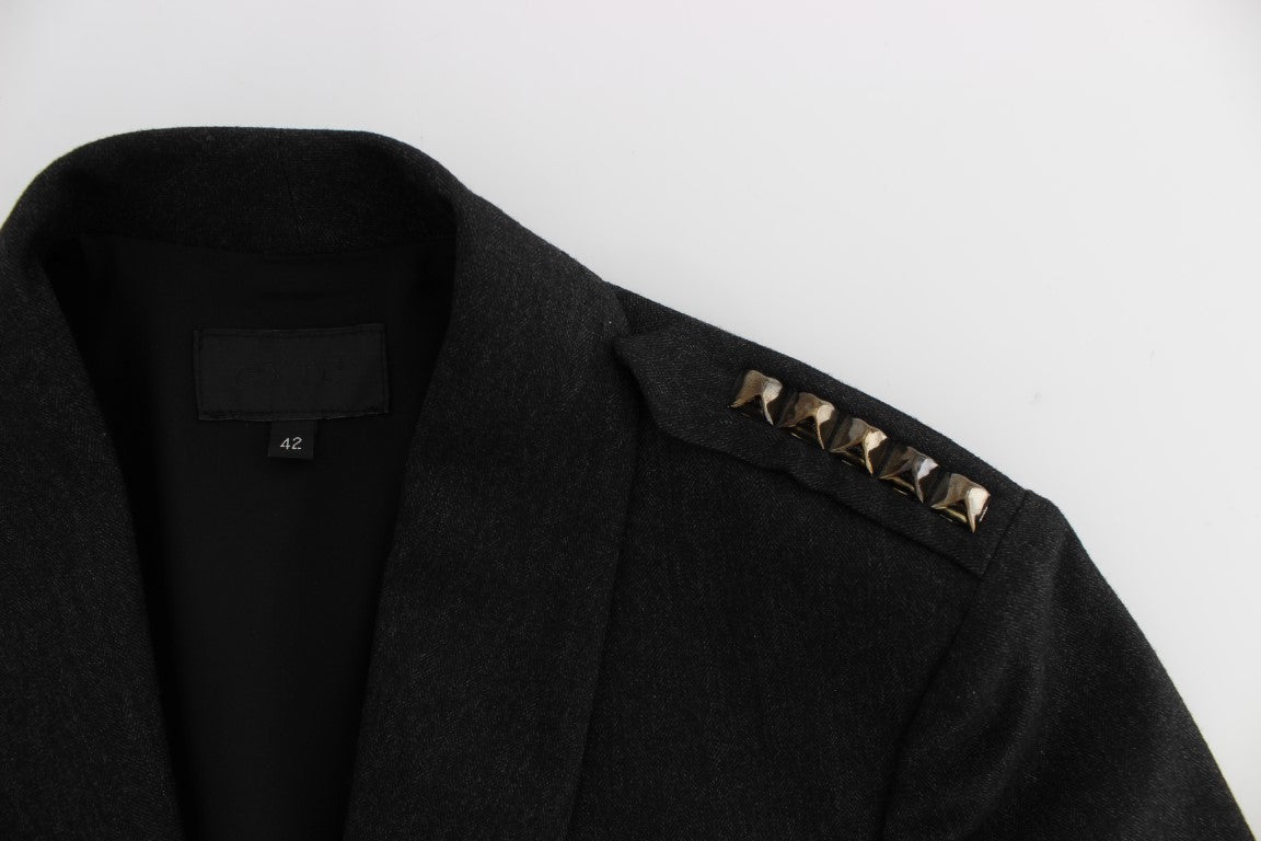 Exte Elegante Blazerjacke mit grauen Goldknöpfen