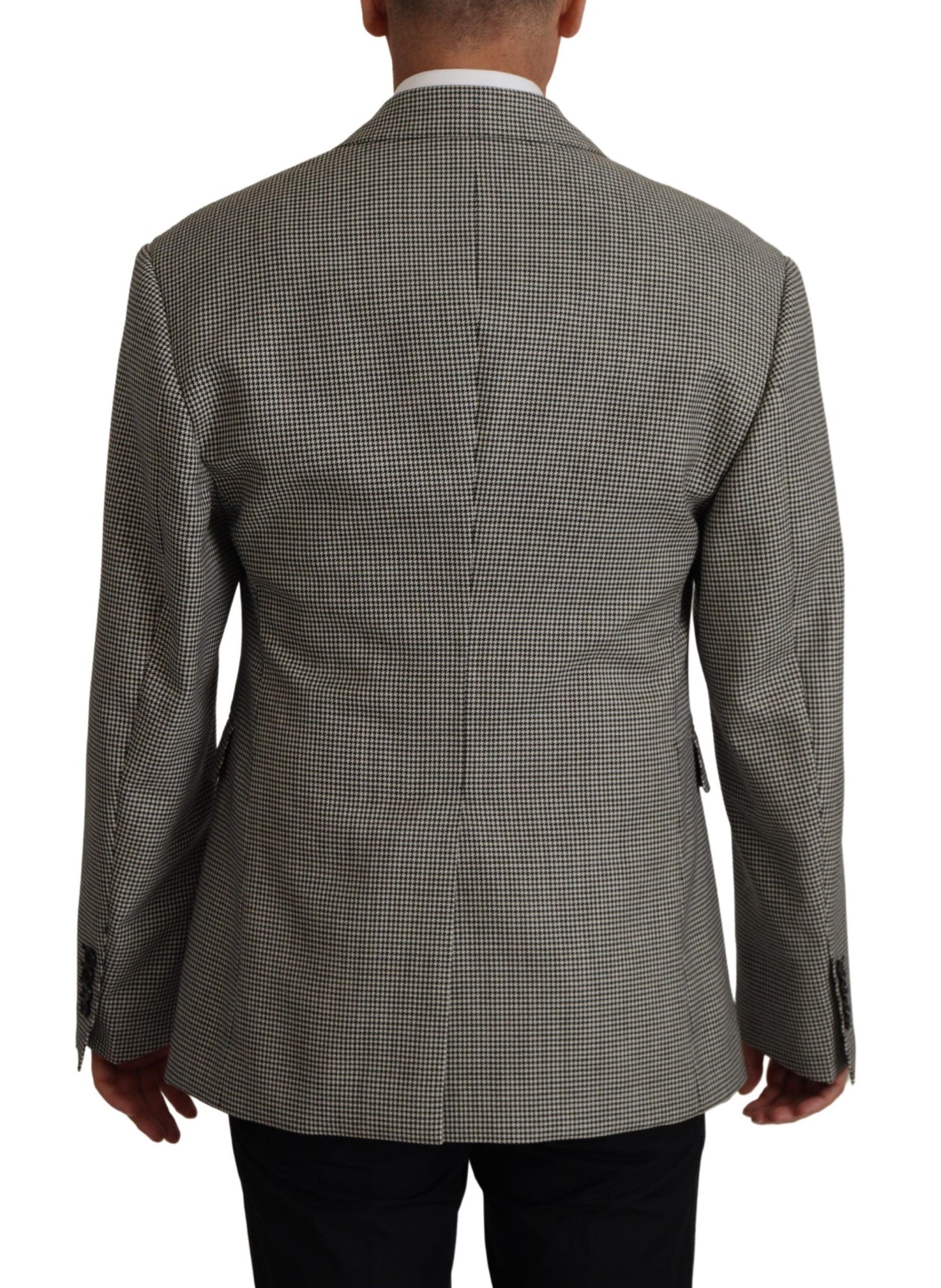 Dolce &amp; Gabbana Eleganter grau karierter Wollblazer