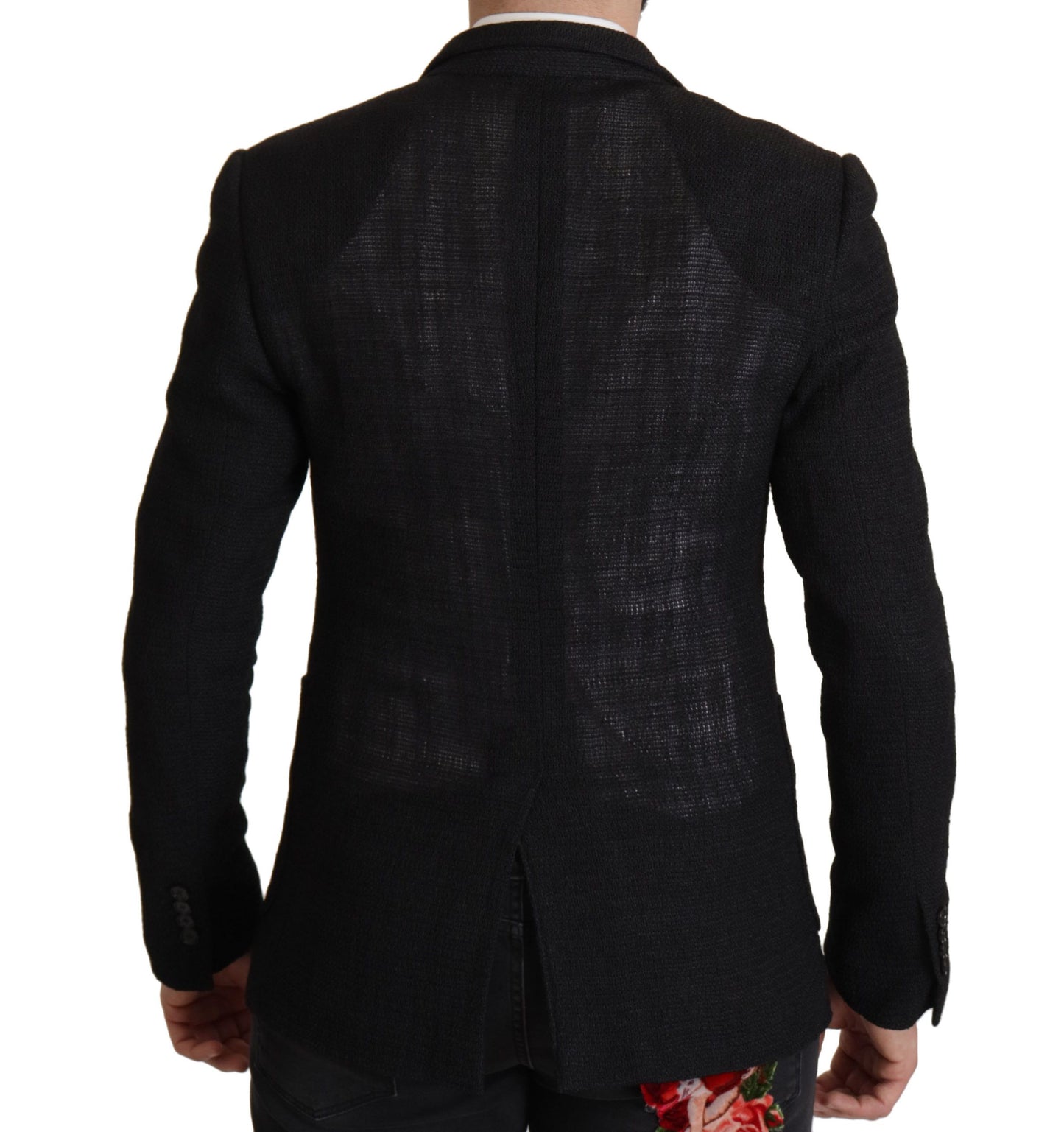 Dolce &amp; Gabbana Black Single Breasted Coat Men Blazer