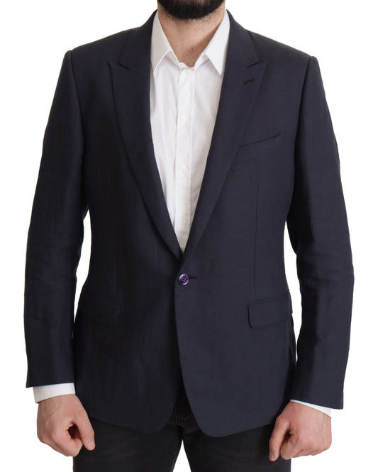 Dolce &amp; Gabbana Dark Blue ALTA SARTORIA Jacket Coat Blazer