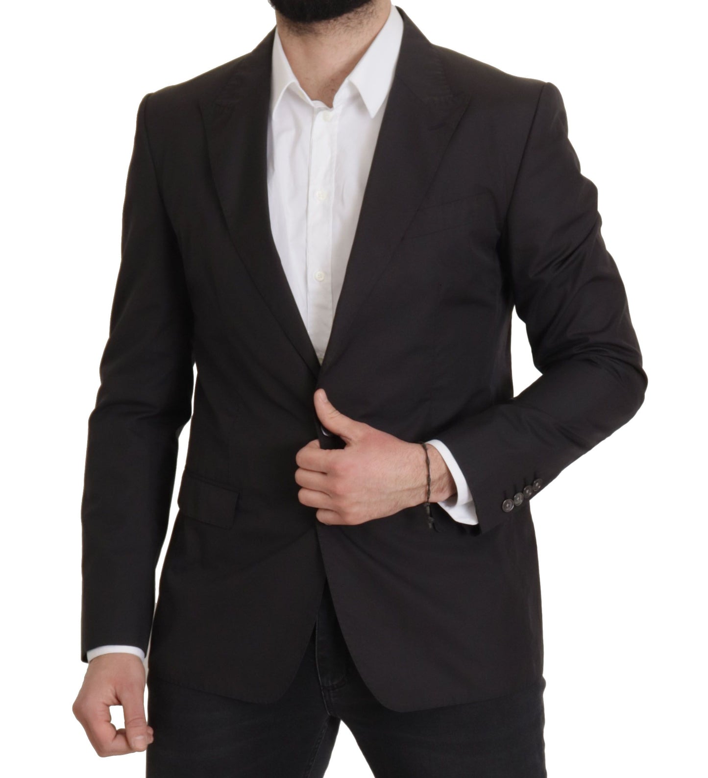 Dolce &amp; Gabbana Black Single Breasted TAORMINA Breasted Blazer