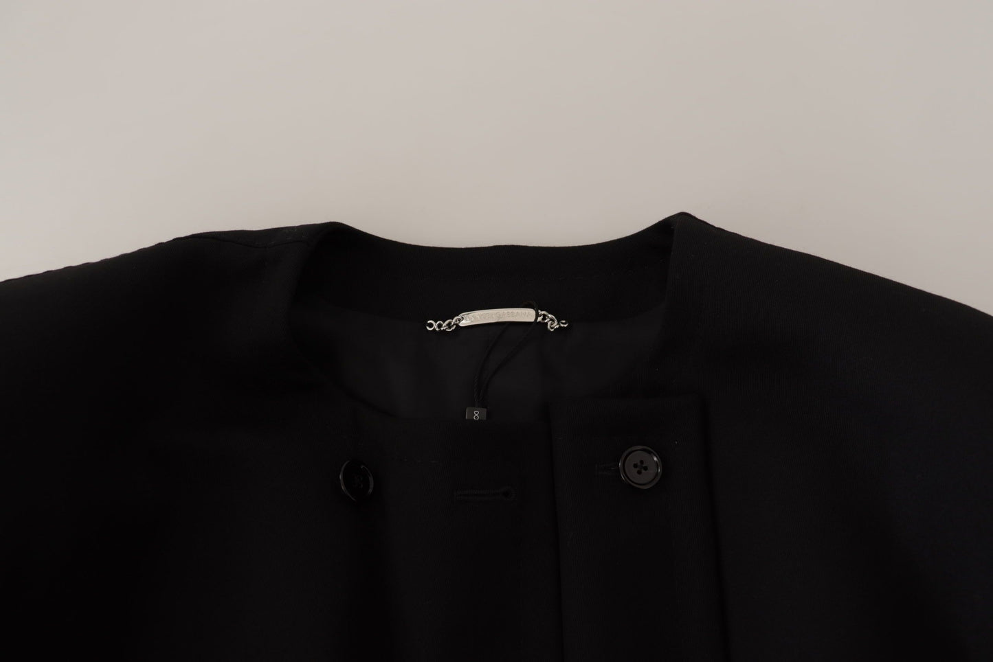 Dolce &amp; Gabbana Black Wool Double Breasted Blazer Jacket